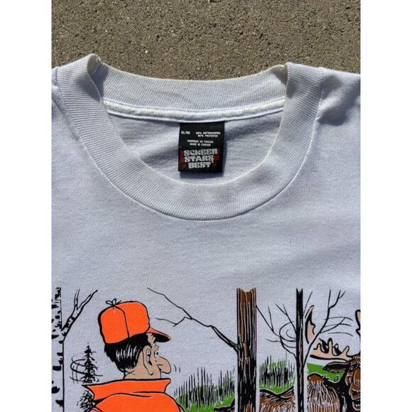 90’s Single Stitch  Hunting / Hunters Animal Graphic T Shirt - Picture 6 of 6